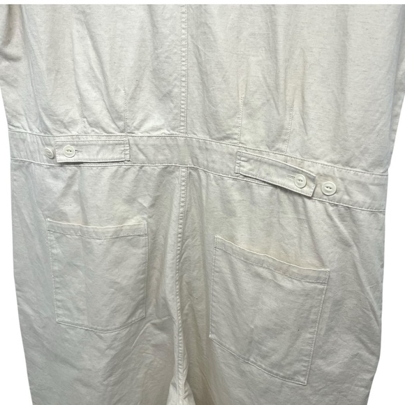 Outerknown NWT S.E.A. Organic Cotton Linen Natural Coveralls Jumpsuit Women’s XL - Picture 12 of 16